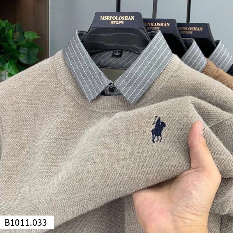 ÁO NAM PHỐI CỔ SƠ MI   Giá sỉ 200ka