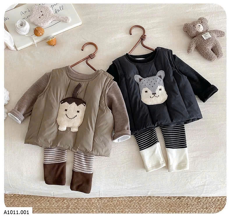 SET GILE MÈO MIX ÁO CỔ LỌ QUẦN LEGGING  Giá sỉ set gile: 195k  áo cổ lọ: 150k  quần: 134k 