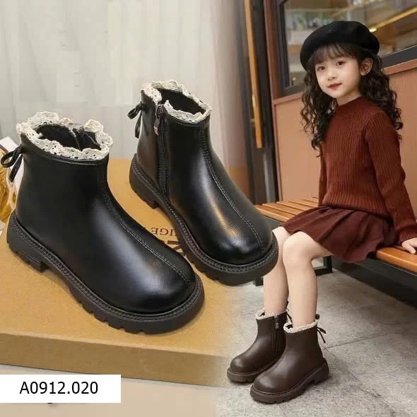 Giày boot mix ren trẻ em   Giá sỉ 150k