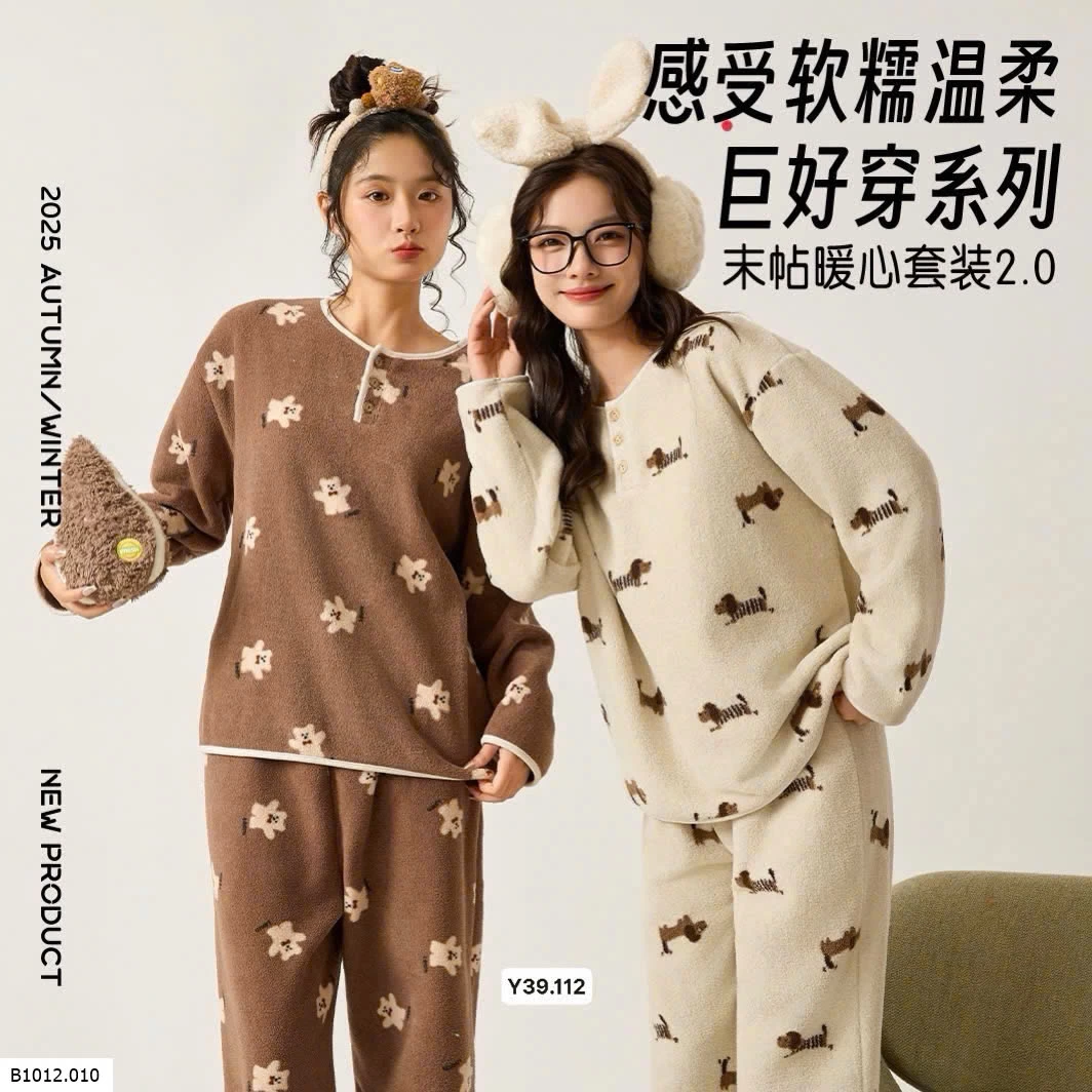 BỘ NGỦ LÔNG CUTE CHO NỮ Giá sỉ 200k