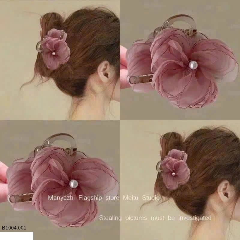 SET 2 KẸP HOA TONE HỒNG   Sỉ 55k/ 1 sét 2 chiếc