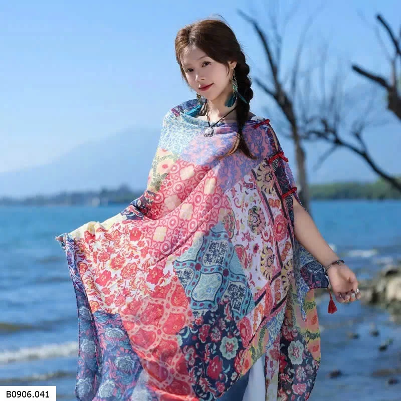 Khăn choàng họa tiết   Sỉ 60k