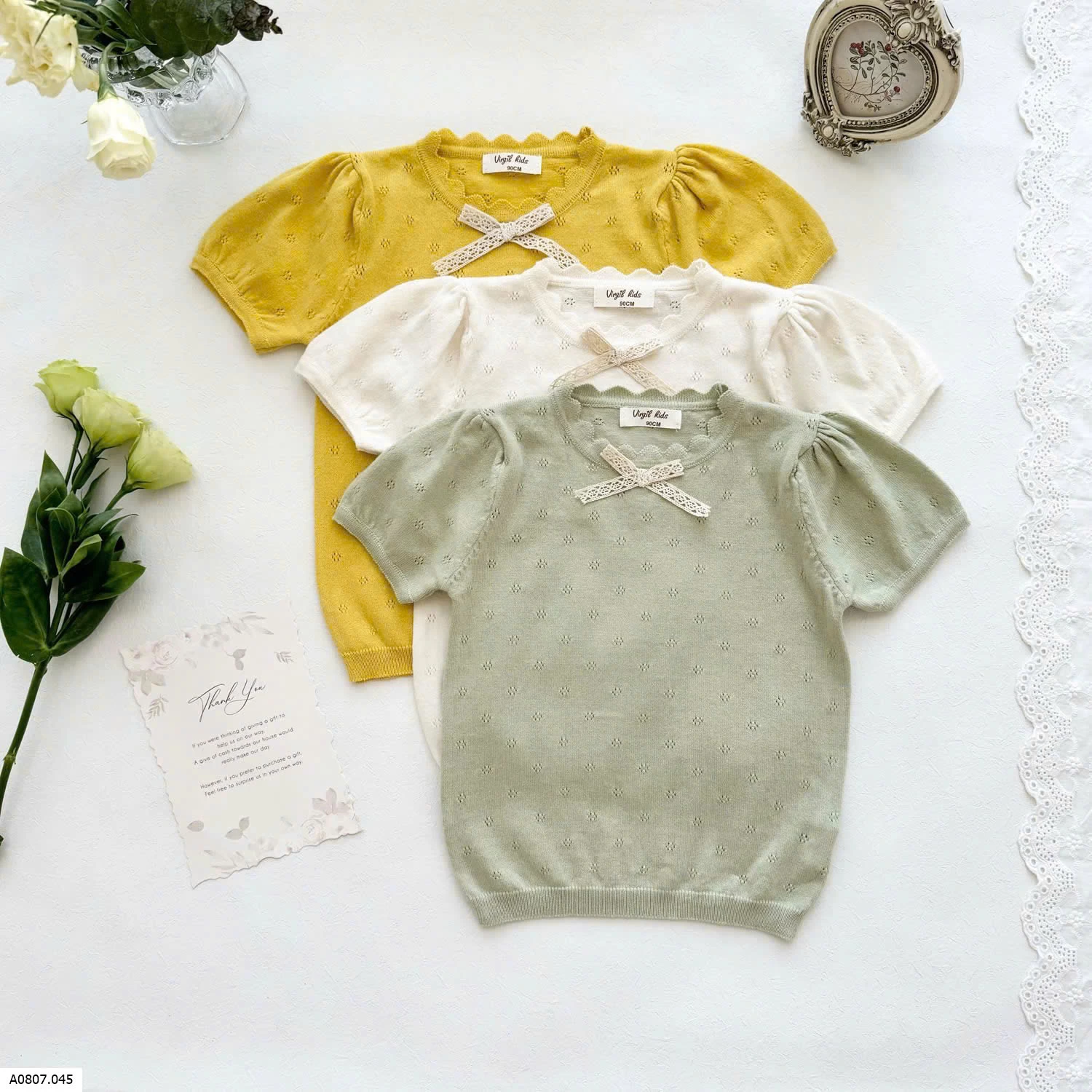 ÁO MTG NƠ XINH CHO BÉ GÁI Sỉ 124k