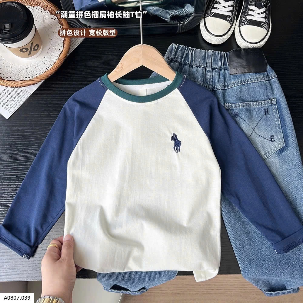ÁO DÀI TAY PHỐI MÀU THÊU NGỰA KACADY Sỉ 92k
