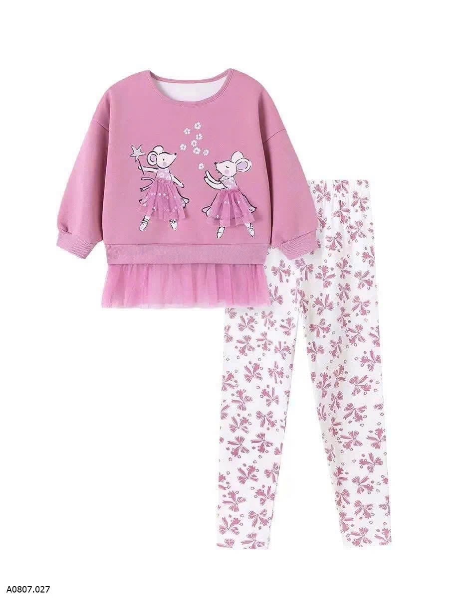 BỘ MẶC NHÀ Littlemaven  BÉ GÁI Sỉ gía:  M1: 145k M2: 160k M3: 152k