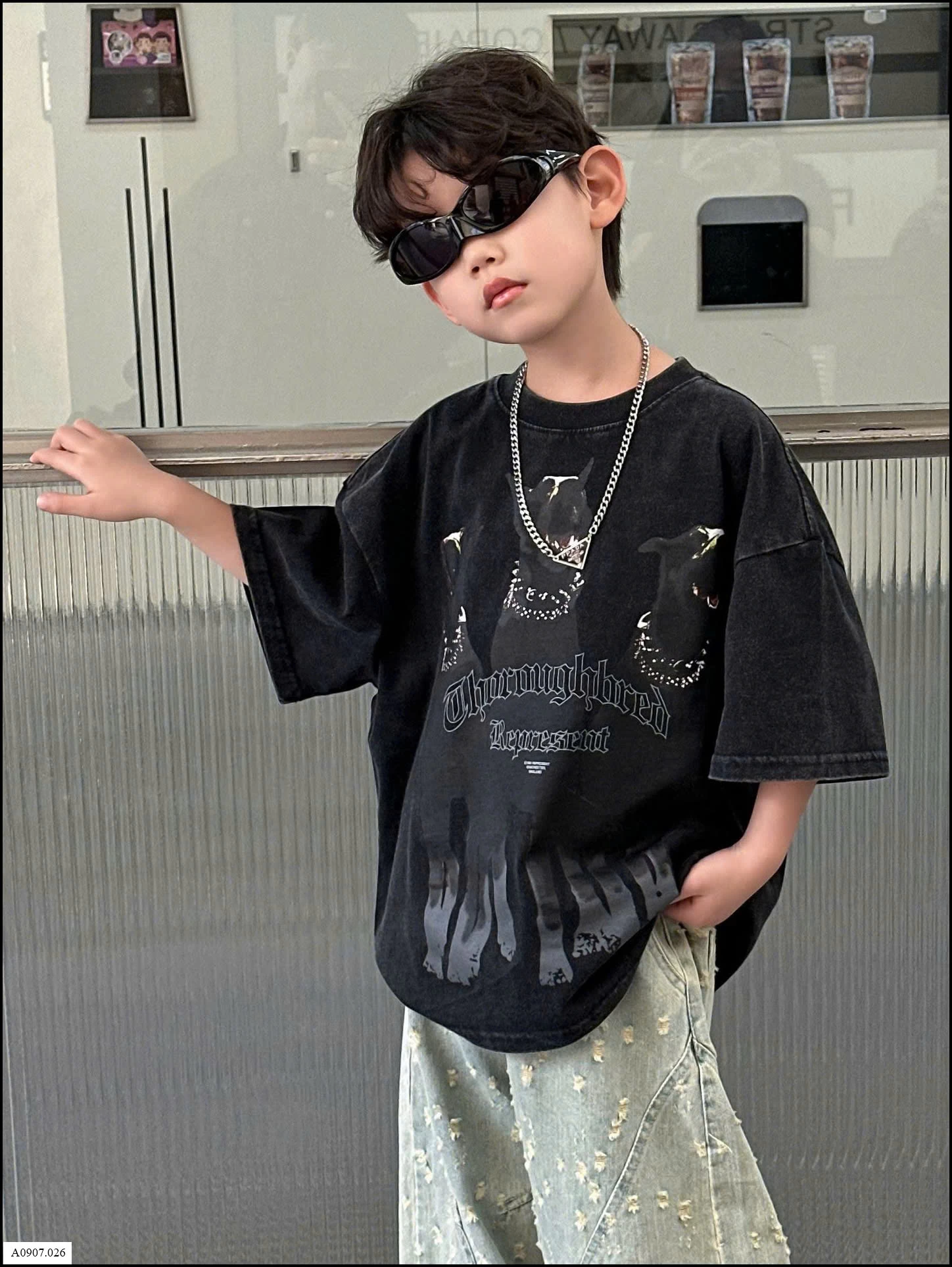 ÁO THUN ĐEN 3 CHÚ CÚN  Sỉ giá sz 100-140: 138k  sz 150-160: 146k 