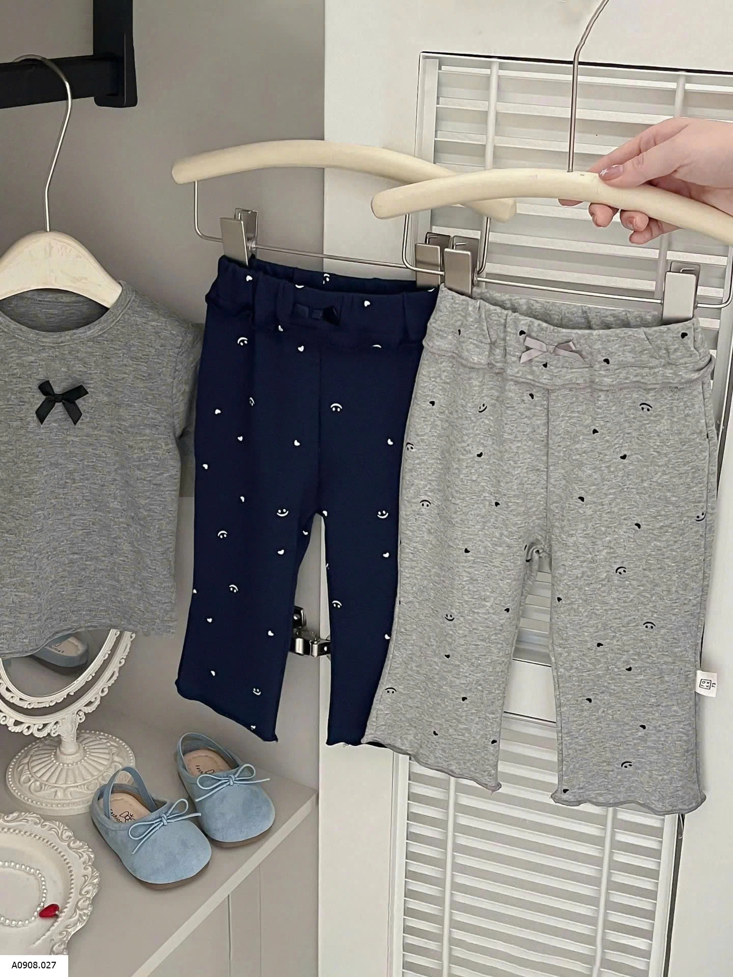 QUẦN DÀI HỌA TIẾT ĐÍNH NƠ BG  Sỉ 82k