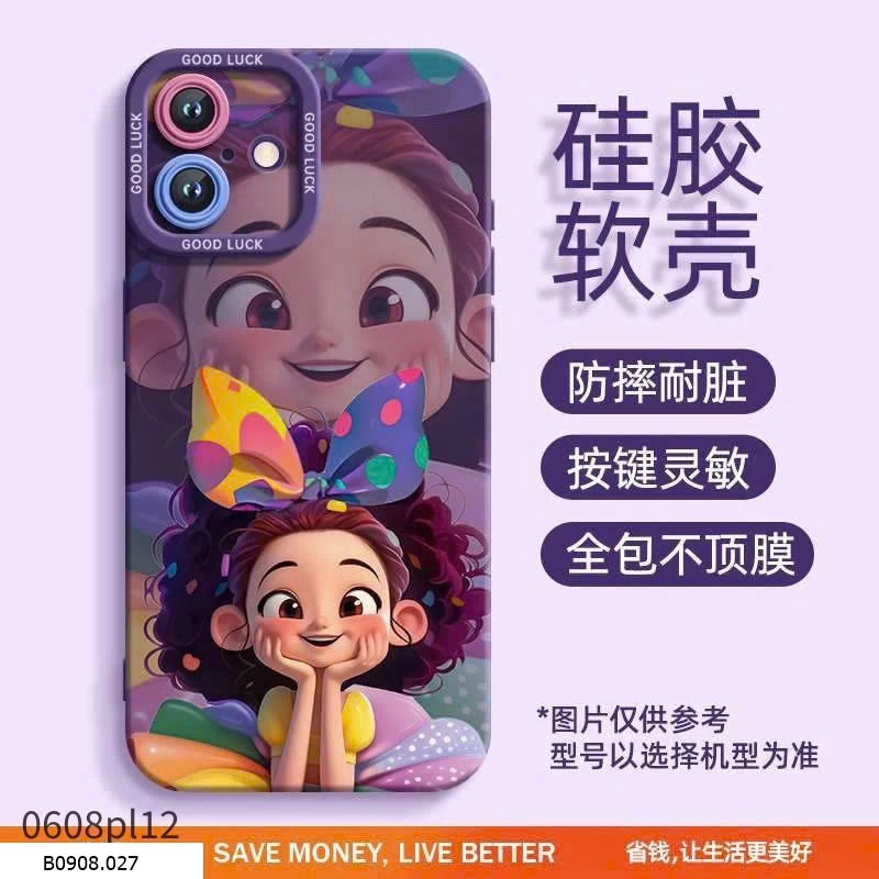 ỐP LƯNG HOẠT HÌNH ĐÁNG YÊU  Sỉ  60ca/ kèm dây