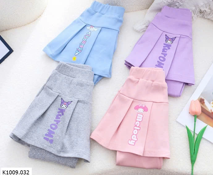 QUẦN LEGGING KÈM VÁY BÉ GÁI KUROMI Sỉ 105k