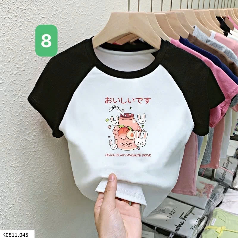 ÁO THUN CỘC TAY IN HÌNH CUTE CHO BÉ  Sỉ 60k