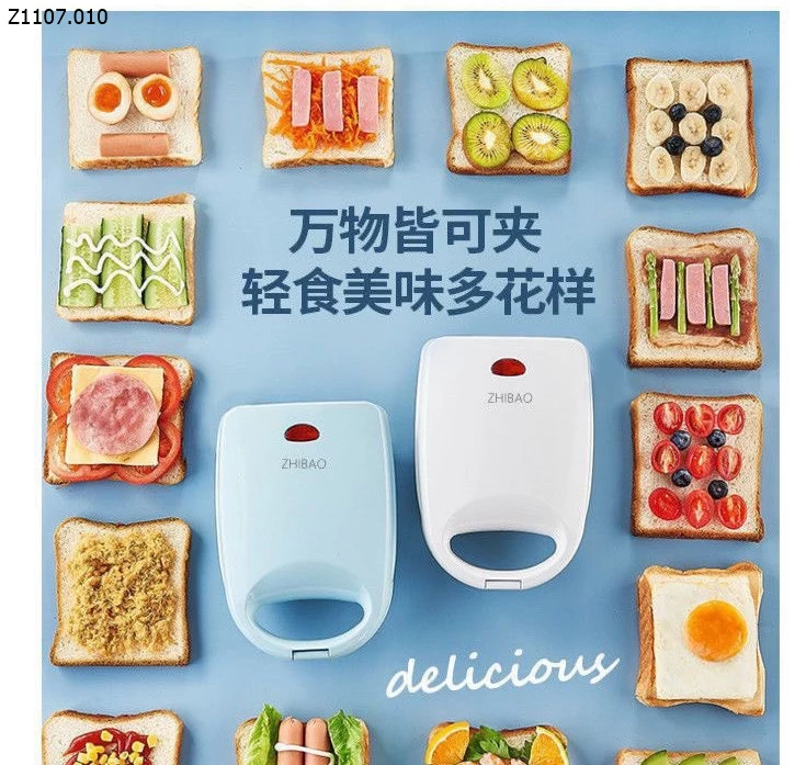 MÁY LÀM BÁNH SANWICH, MÁY NƯỚNG BÁNH MỲ ZHIBAO  Si  160k