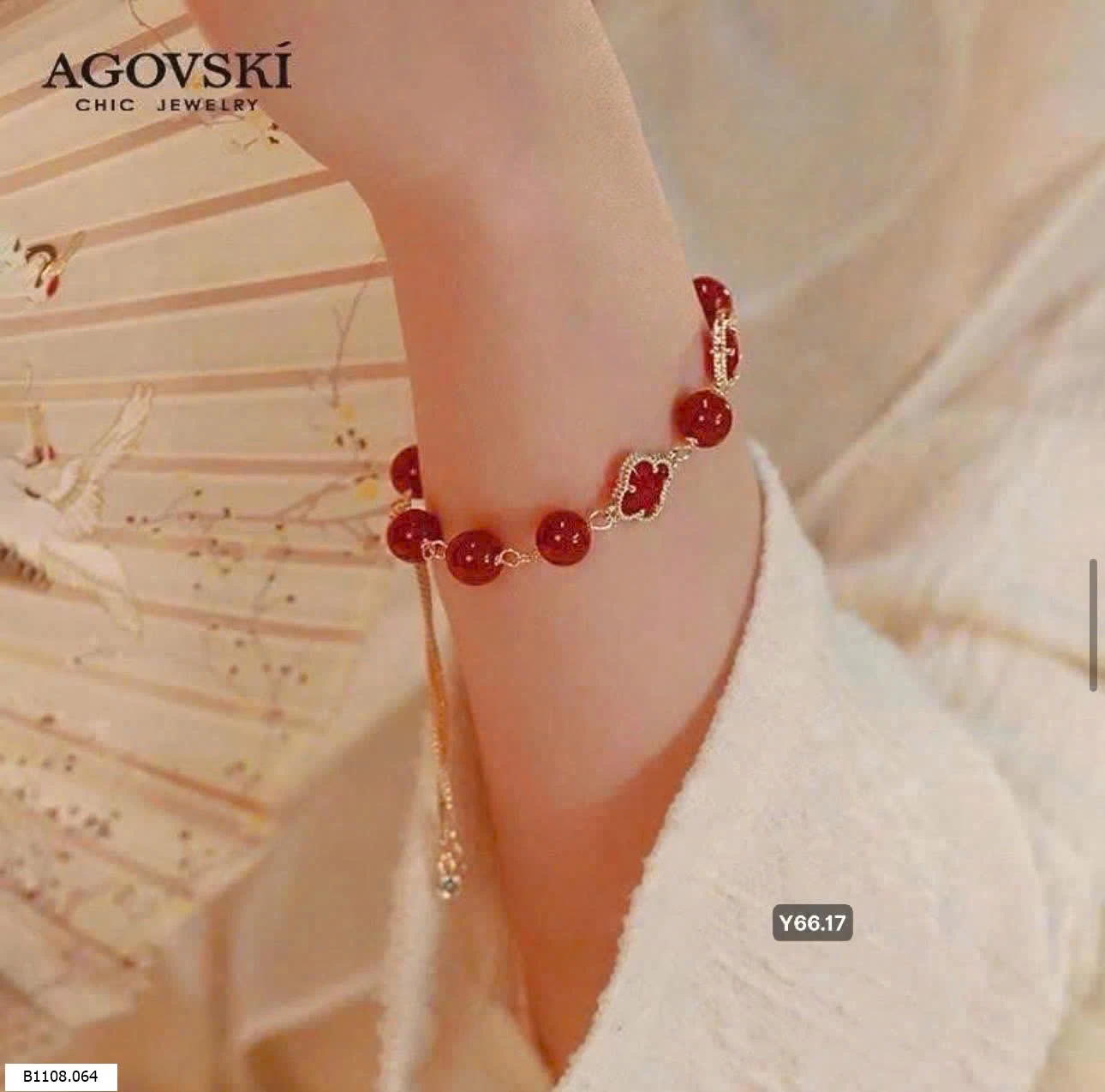 VÒNG TAY CỎ BỐN LÁ AGOVSKI   Sỉ 165k