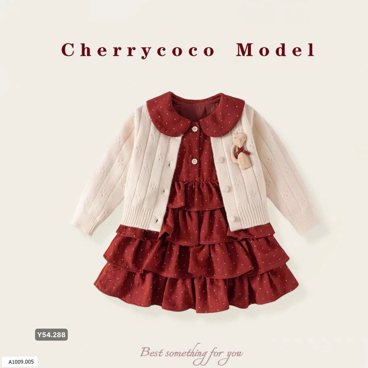 SET VÁY XINH CHO BÉ GÁI CHERRYCOCO  Giá sỉ 330k