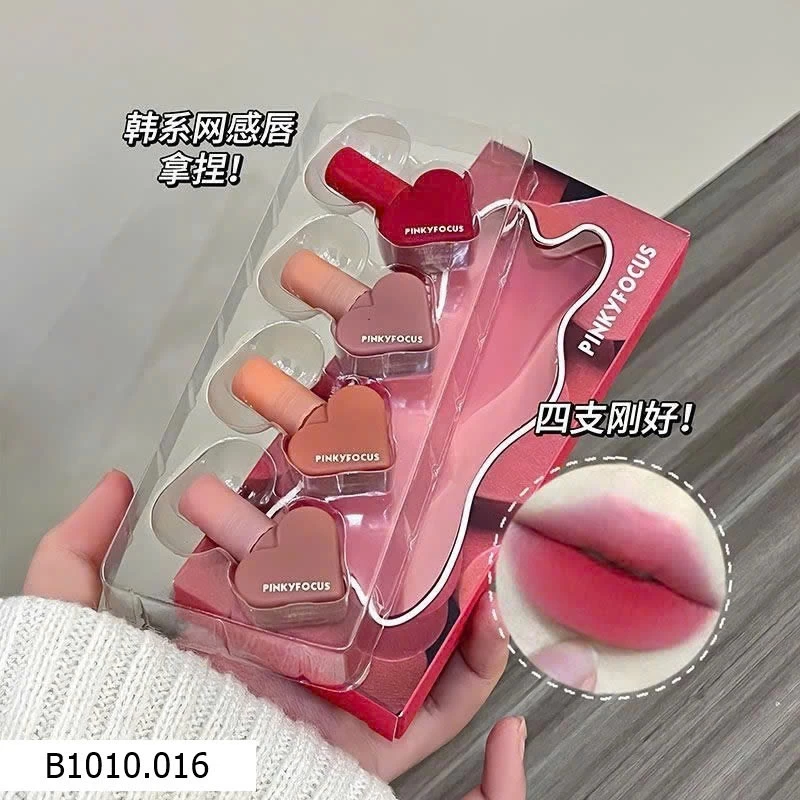 SET SON NỘI ĐỊA TRUNG VỎ TRÁI TIM   Giá sỉ 50k/ set 4 màu
