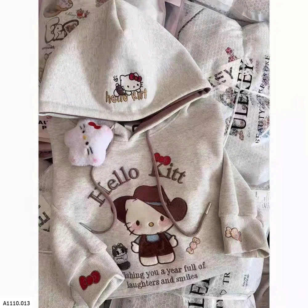 ÁO NỈ KITTY CHO BÉ GÁI    Giá sỉ 121k