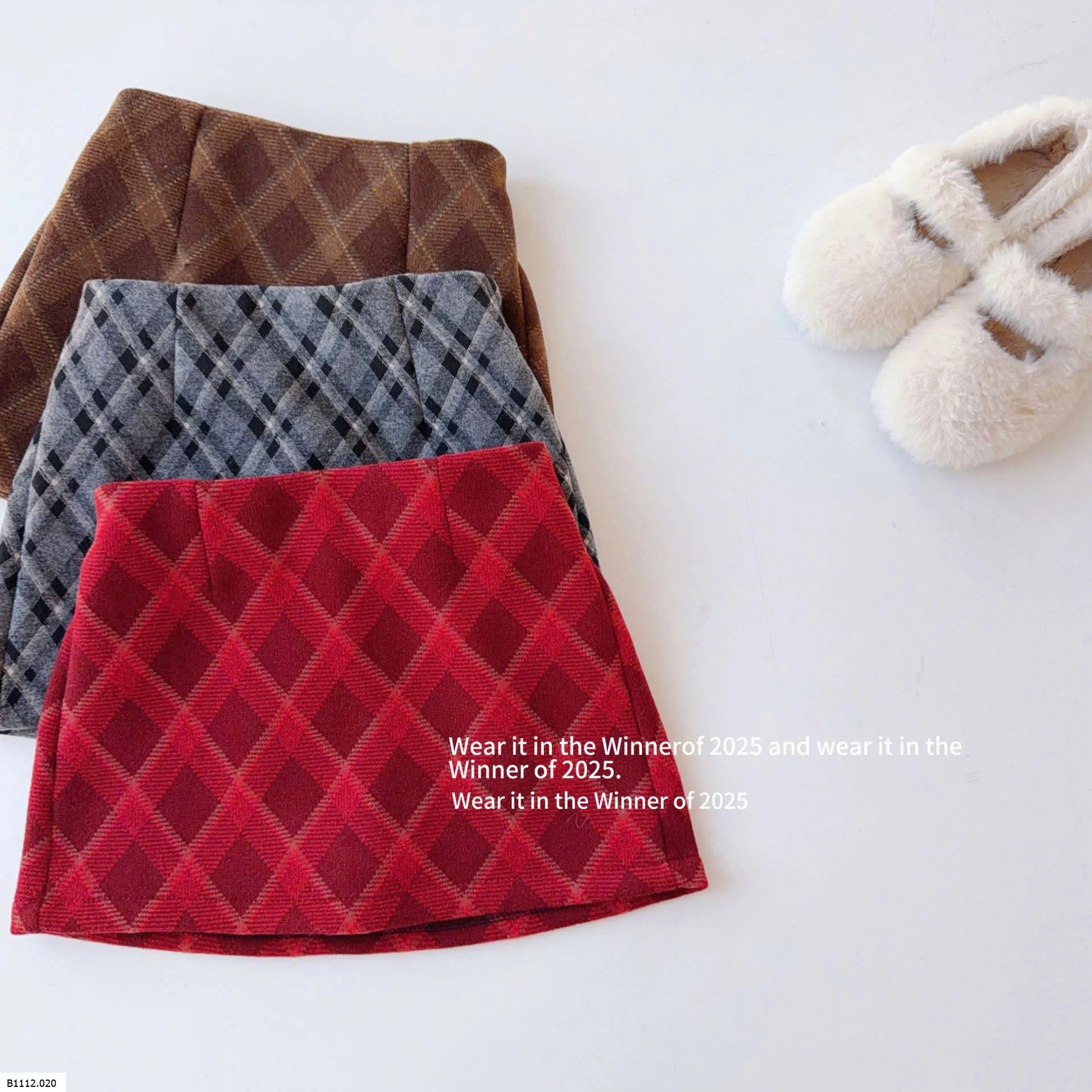 CHÂN VÁY LEN KẺ BG Giá sỉ 163k