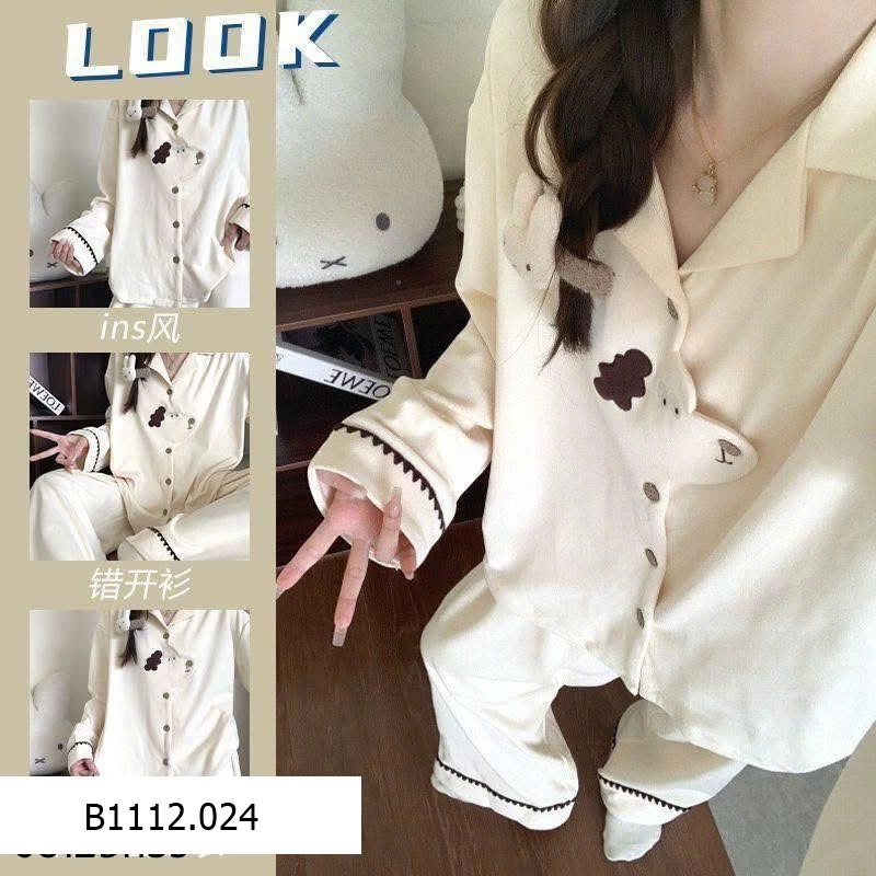 Bộ đồ ngủ thu đông hình cún Giá sỉ 130k