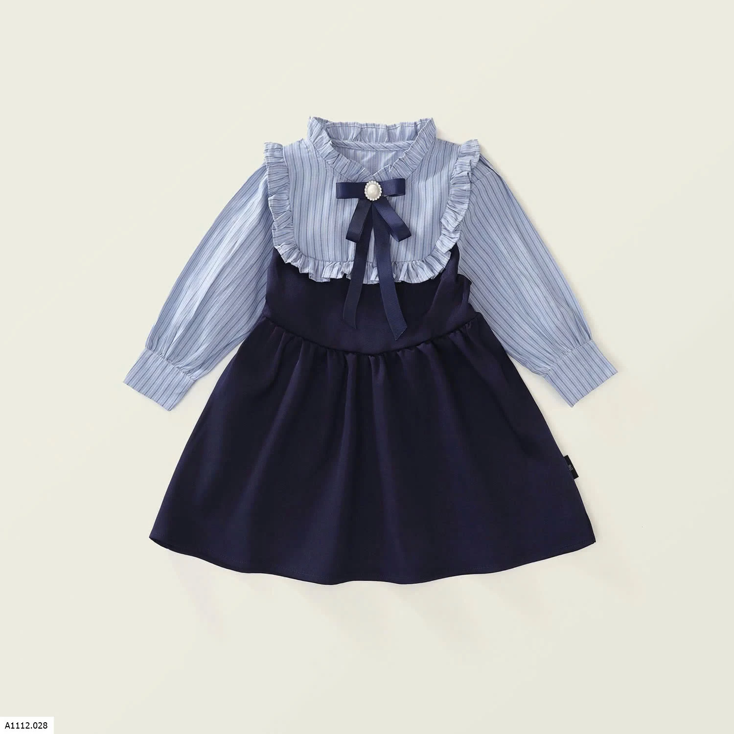 ĐẦM SƠ MI CỔ BÈO NƠ PREMIUM Giá sỉ 135k