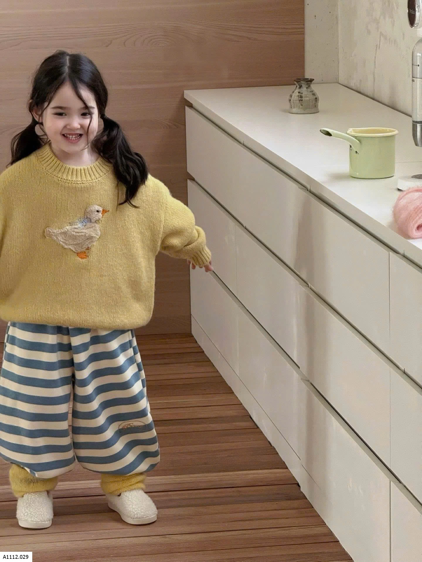 SET ÁO LEN VỊT MIX QUẦN KẺ BG  Giá sỉ áo: 193k  quần: 181k 