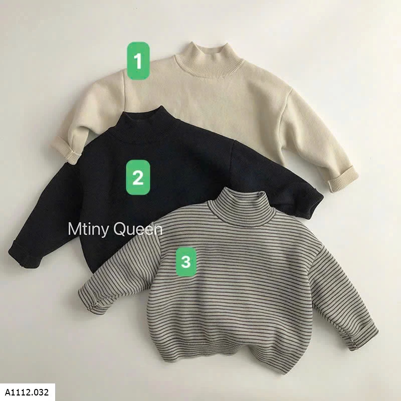 ÁO LEN CỔ LỌ PHONG CÁCH HQ CHO BÉ Giá sỉ 187k