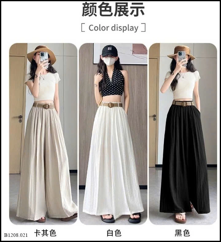 QUẦN ỐNG RỘNG CẠP CAO CHO NỮ  Giá sỉ 106k