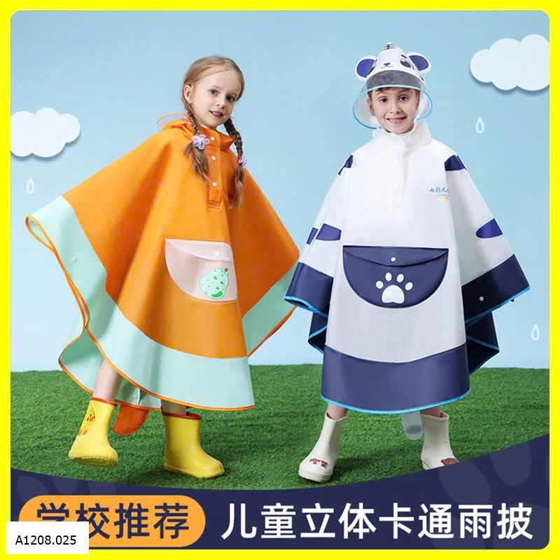  ÁO MƯA CHO BÉ DÁNG CHOÀNG HÌNH THÚ   Sỉ 108k
