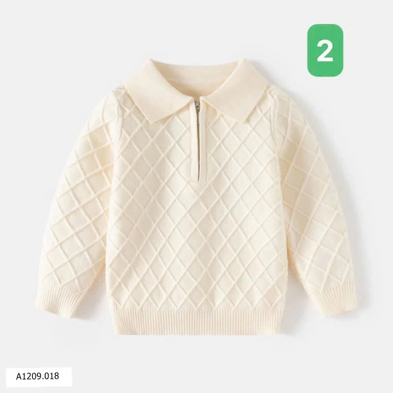 ÁO POLO CỔ KÉO KHOÁ CHO BÉ   Giá sỉ 121k