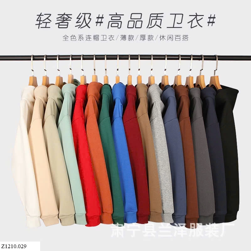 ÁO NỈ HOODIE TRƠN   Sỉ 147k