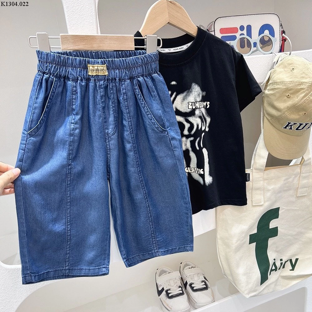 QUẦN SHORT JEAN GIẤY  BÉ TRAI  Si 96k