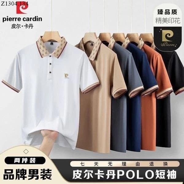 ÁO POLO CỔ HỌA TIẾT CỘC TAY PIERRE CARDIN   Si 165k