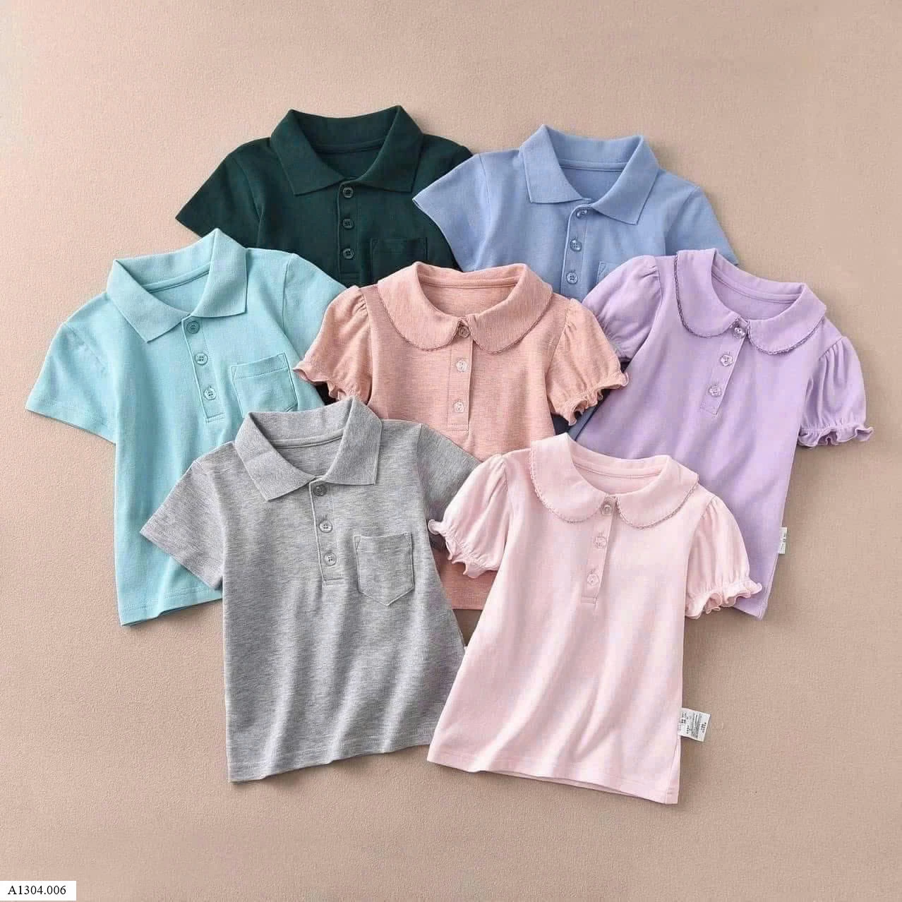 ÁO POLO BÉ GÁI  Giá sỉ như sau: Sz 90-140 : 104k Sz 150-170 : 110k