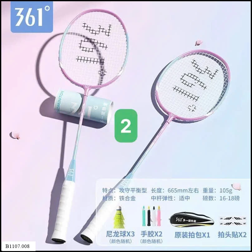 SET VỢT CẦU LÔNG 361 Sỉ giá  170k/set