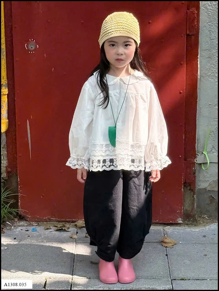 ÁO SƠ MI BABYDOLL PHỐI REN  Giá sỉ 188k