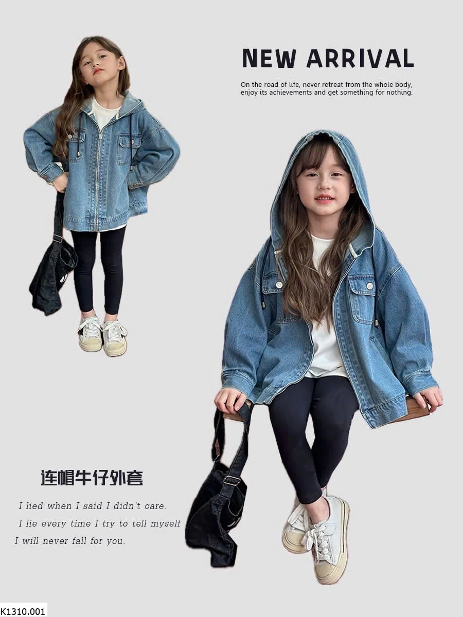 ÁO KHOÁC JEAN CÓ MŨ AMBB Giá sỉ như sau: Sỉ size 90-150: 238k  160: 263k