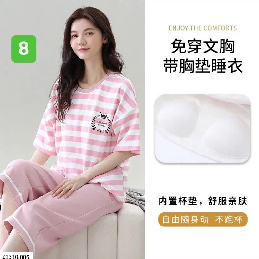 BỘ COTTON NGỐ KÈM BRA  SỈ 115ka