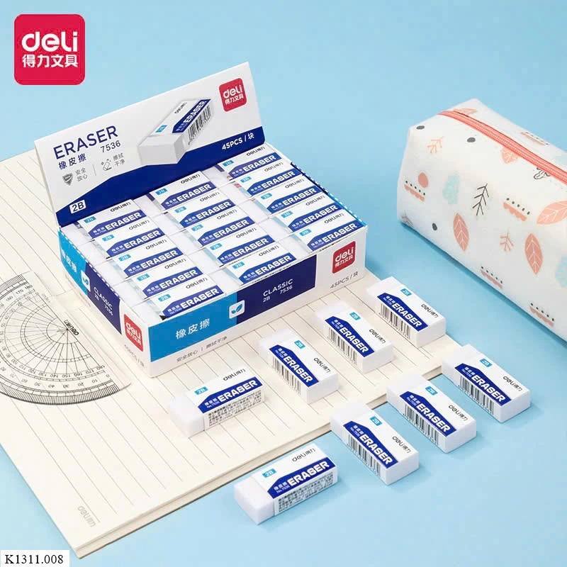 SET 10 CỤC TẨY CHÌ DELI   Sỉ 27k/ 1 sét 10c