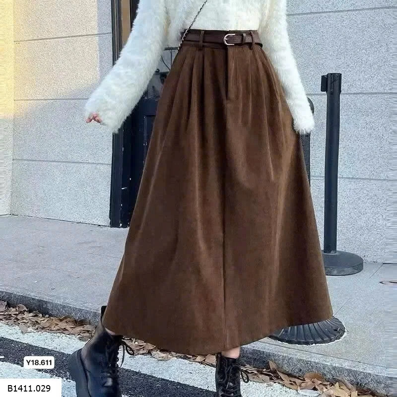 CHÂN VÁY NHUNG XOÈ Giá sỉ 165k