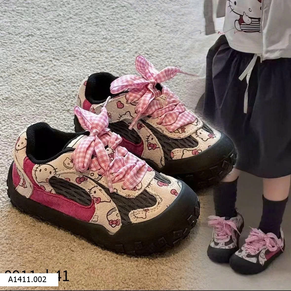 GIÀY THỂ THAO BG HỌA TIẾT KITTEN   Giá sỉ 155k