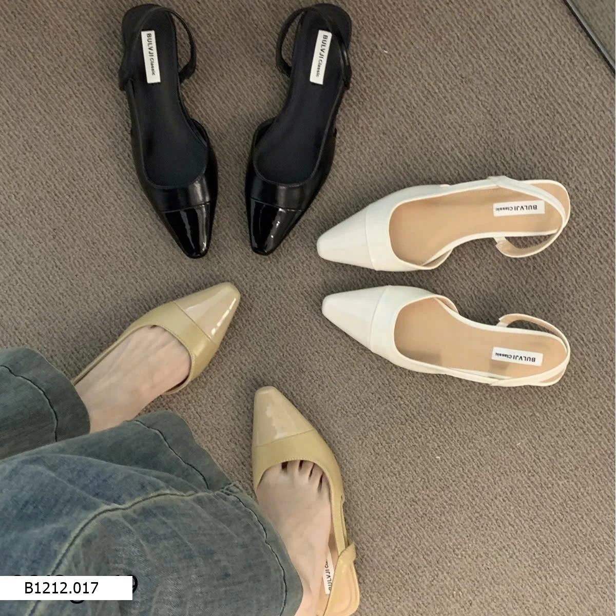 GUỐC PHỐI MŨI DA BÓNG Giá sỉ 165k