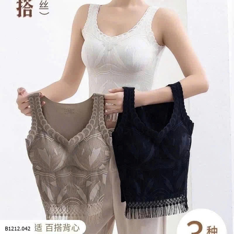 ÁO GIỮ NHIỆT SÁT NÁCH PHỐI REN TUA RUA Giá sỉ 70k