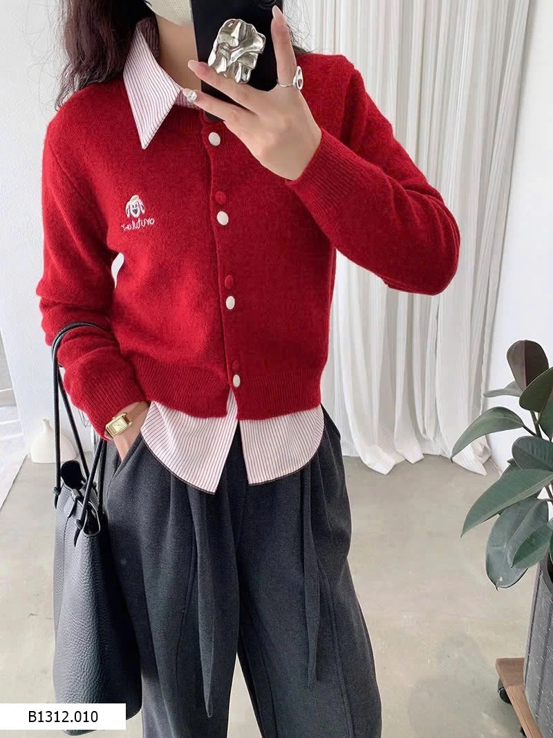 SET ÁO SƠ MI + CARDIGAN NỮ SIÊU XINH  Giá sỉ 260k