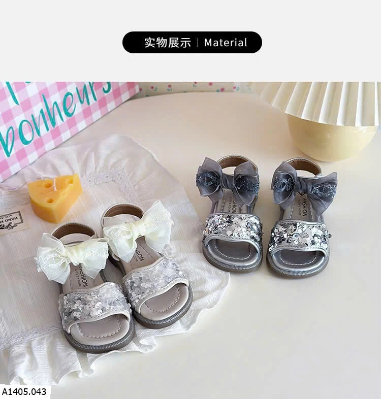 DÉP SANDAL CÔNG CHÚA ĐÍNH KIM SA Sỉ giá  sz 22-25: 130k  sz 26-30: 140k  sz 31-32: 147k 