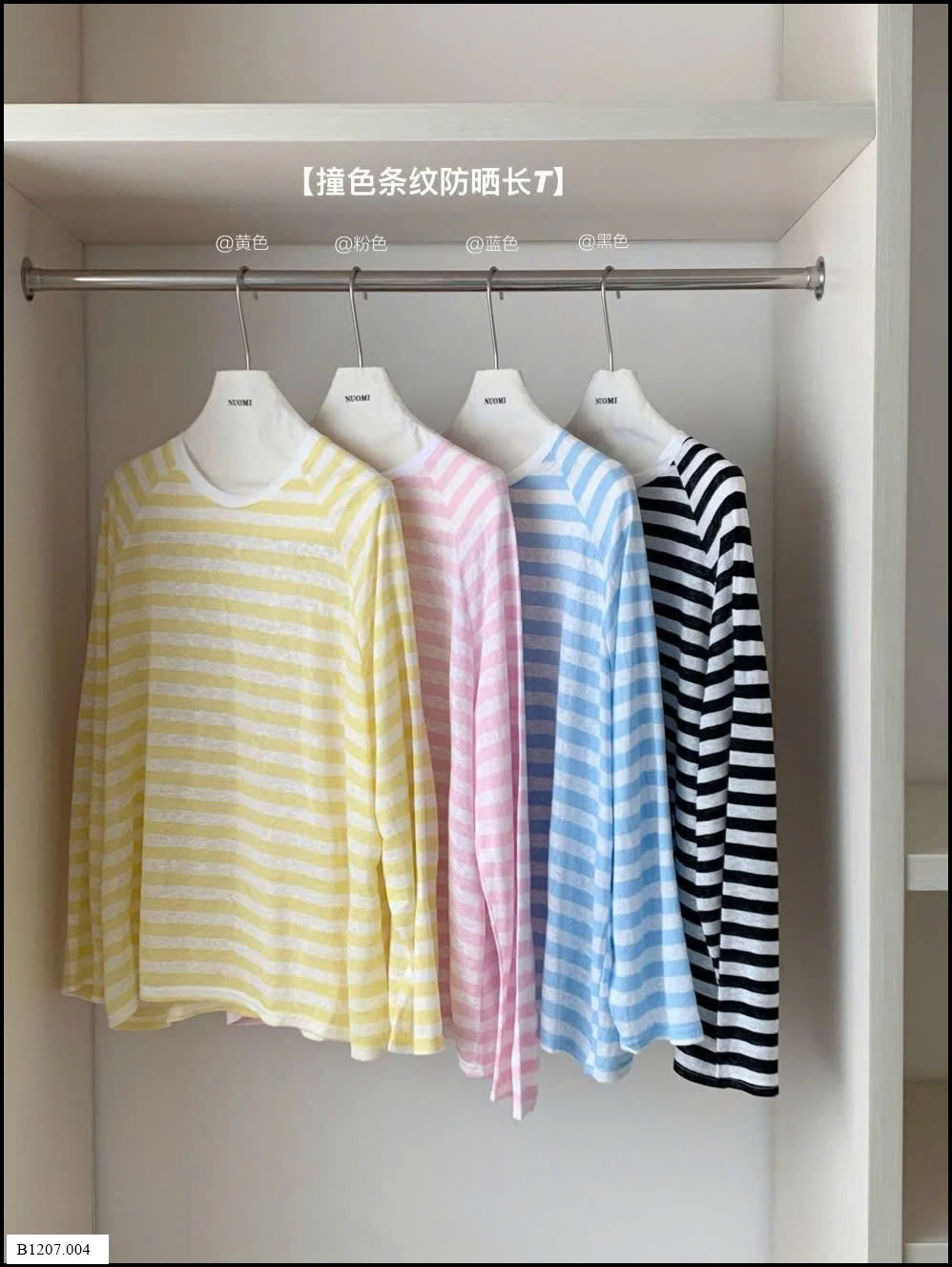  ÁO THUN KẺ MỎNG DÀI TAY CHO NỮ Sỉ giá 75k