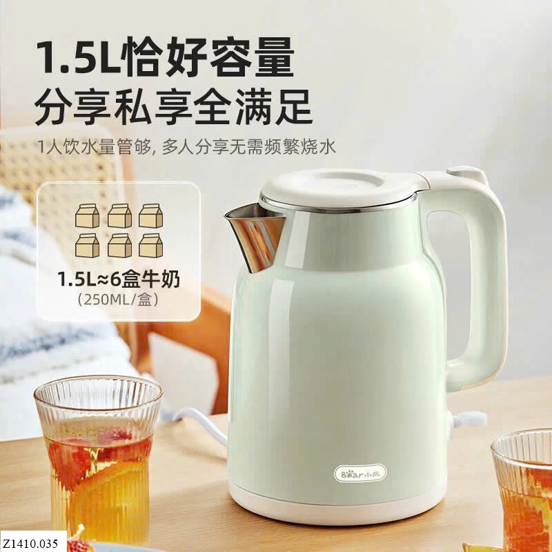 ẤM SIÊU TỐC CÁCH NHIỆT HÃNG BEAR ZDH-H15L6 CHÍNH HÃNG  Sỉ 240k