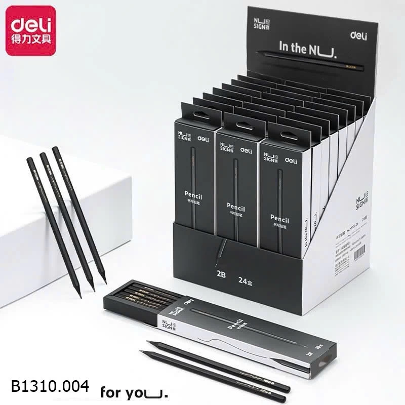 BÚT CHÌ GỖ ĐEN DELI   Giá sỉ 75k/set 30c