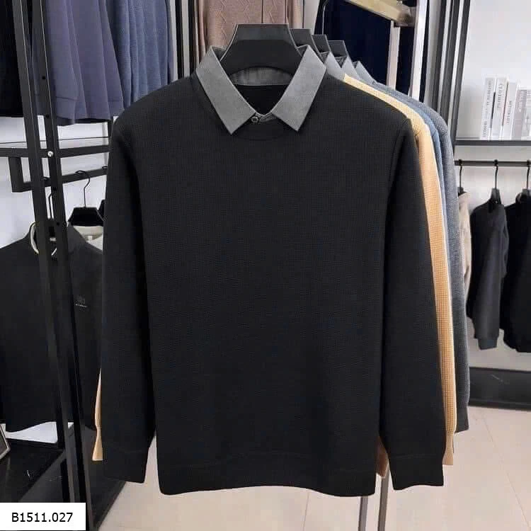 ÁO NỈ LÓT LÔNG CỪU MIX CỔ SƠMI Giá sỉ 270k