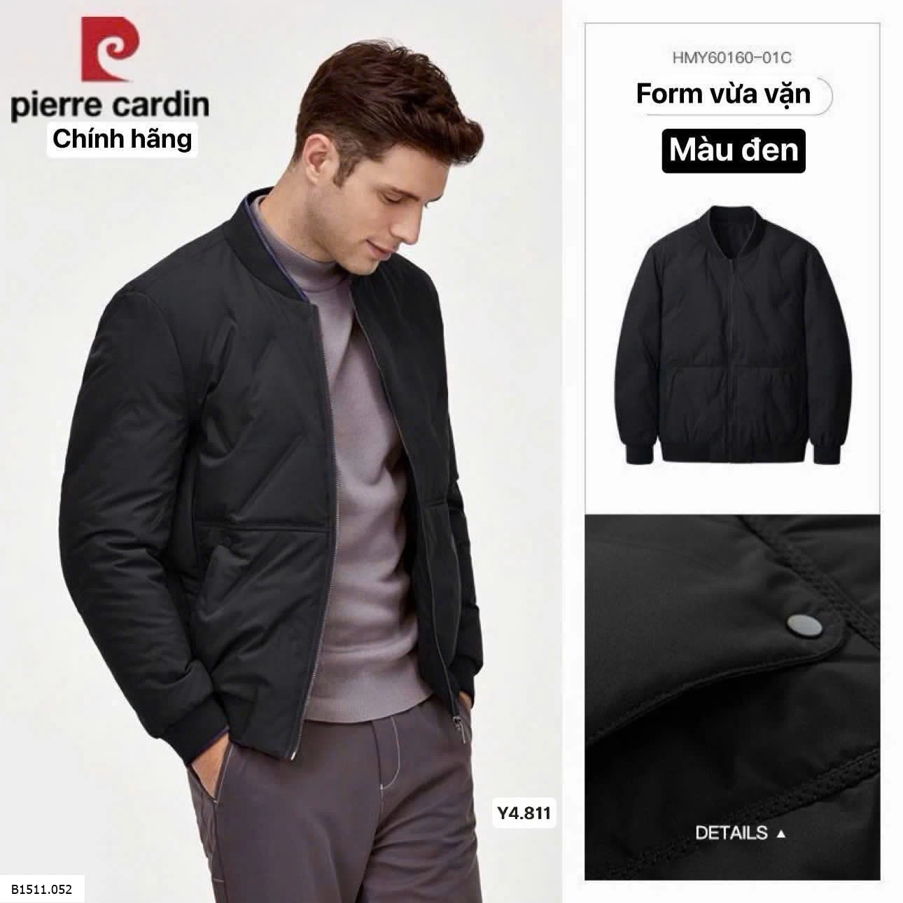 Áo khoác bóng chày lông vũ Pierre chính hãng  Giá sỉ 515k