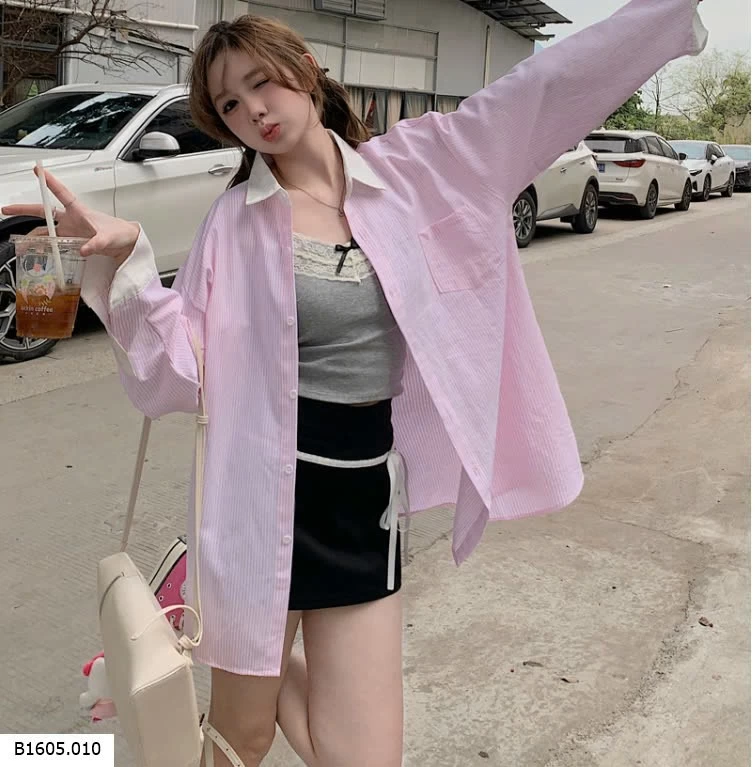   ÁO SƠ MI KẺ SỌC NỮ   Sỉ 148k
