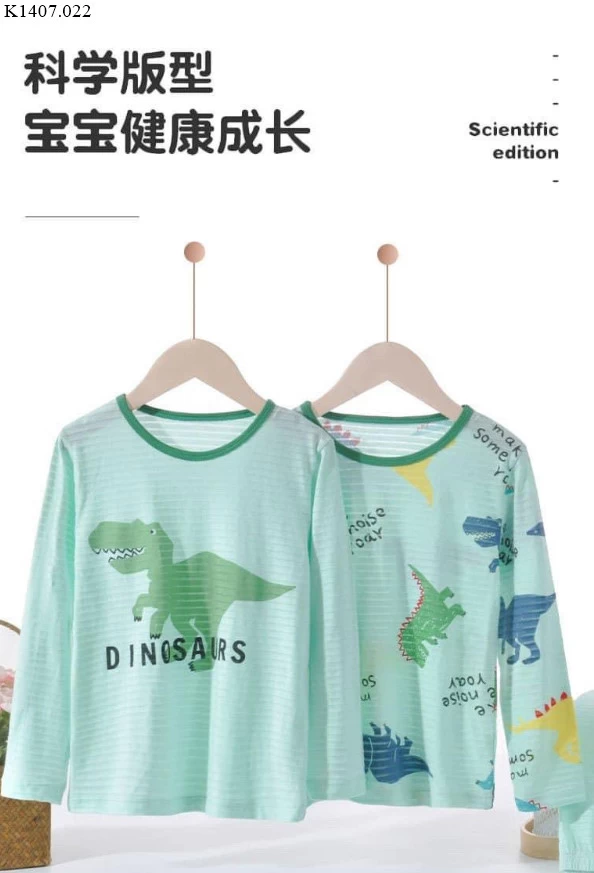 BỘ COTTON MỎNG DÀI TAY BÉ TRAI MAMDAD KID  Sỉ size 110-150: 88k              160-170: 108k