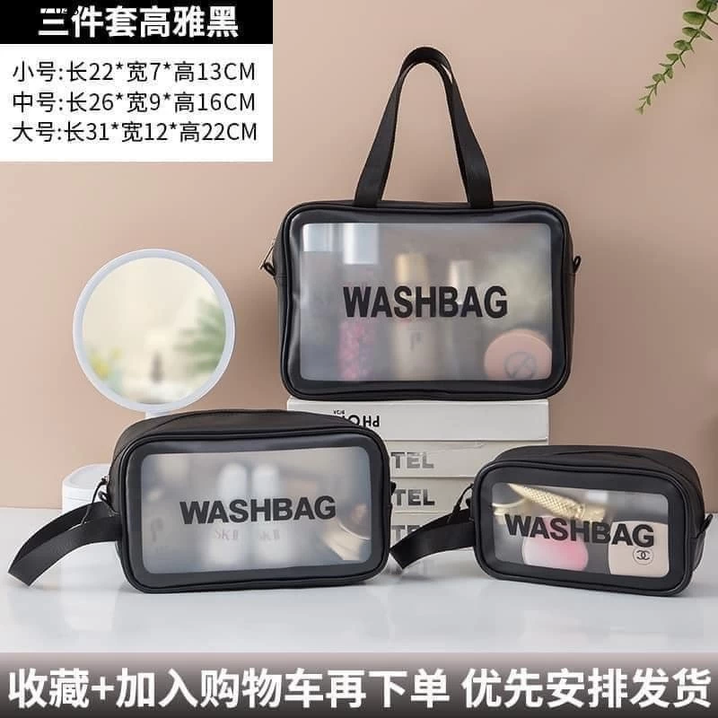 SET 3 TÚI WASHBAG  ĐỰNG MỸ PHẨM  Si  68k/ 1 sét 3 túi